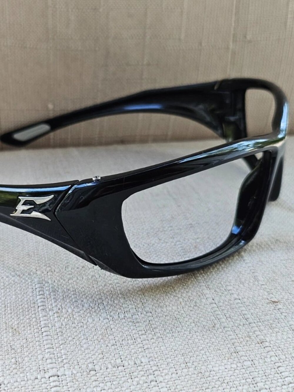 Edge Men Eyeglasses/Sunglasses Frame Black Wrap Style Glasses Z87 Eyewear